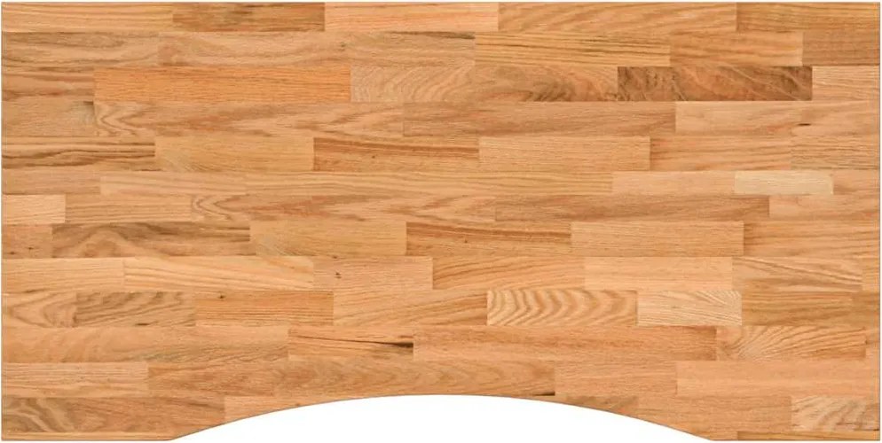 vidaXL Blat de birou maro deschis lemn masiv de stejar dreptunghiular