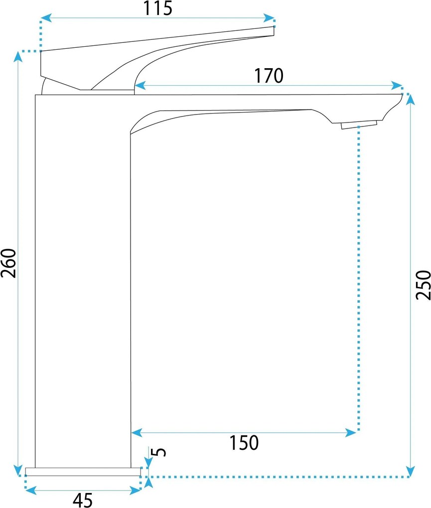 Baterie pentru baie PREMIUM Rea Prime Chrome High