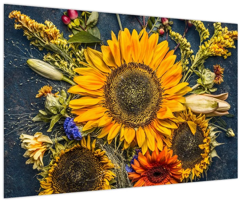 Tablou - Flori de toamnă (90x60 cm)
