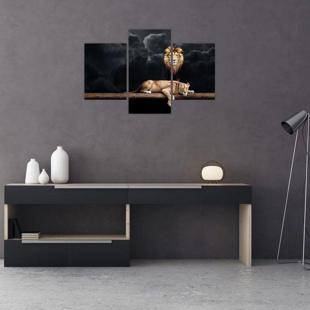 Tablou - Leu și leoaică (90x60 cm)