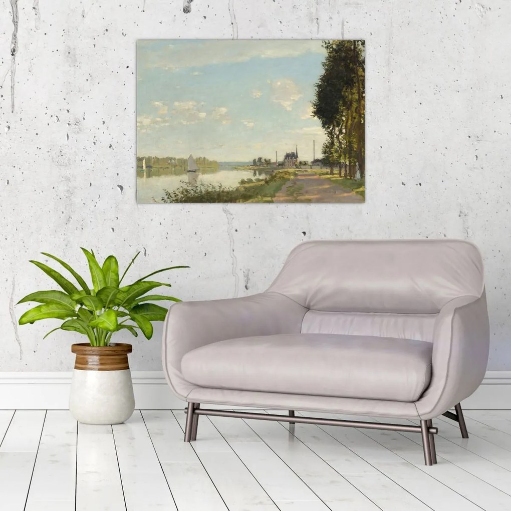 Tablou pe sticlă - Claude Monet, Argenteuil, reproducere (70x50 cm)