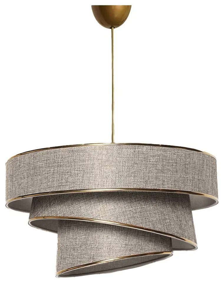 Lustră bej/aurie cu abajur textil ø 40 cm Couper – Opviq lights