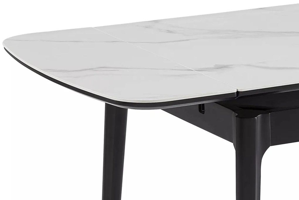 Masa extensibila Sento alb/negru L120-180xl80 cm
