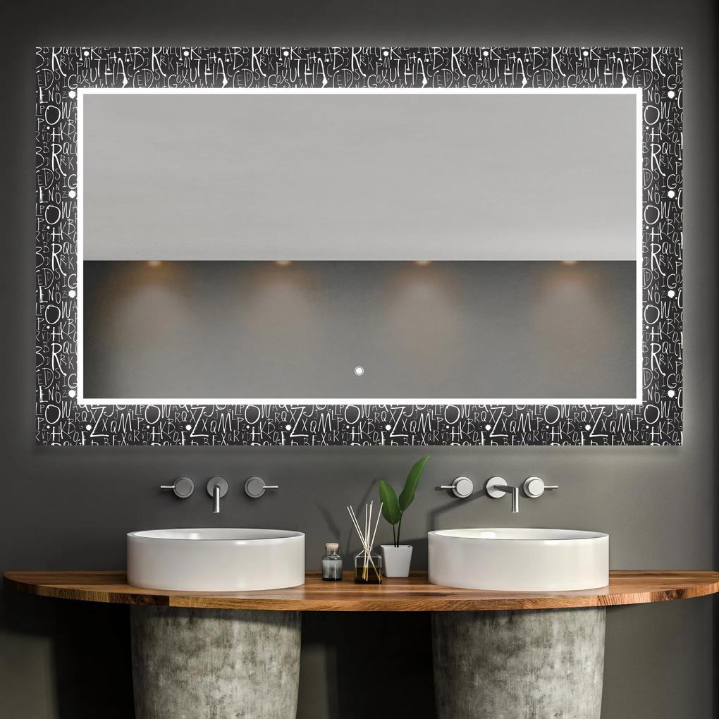Oglindă decorativă cu iluminare de fundal pentru baie - Gothic