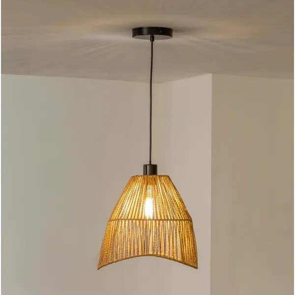 Brilagi - Lustră LED suspendată pe cablu CERIA BOHO, 1xE27/40W/230V, Ø 30 cm, maro