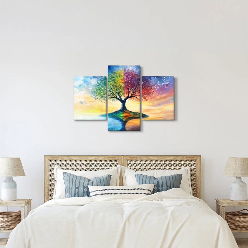 Tablou – Arbore pictat al anotimpurilor (90x60 cm)