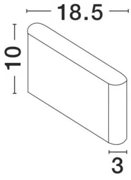 Aplica LED ambientala de exterior IP54 SOHO II alba NVL-740402