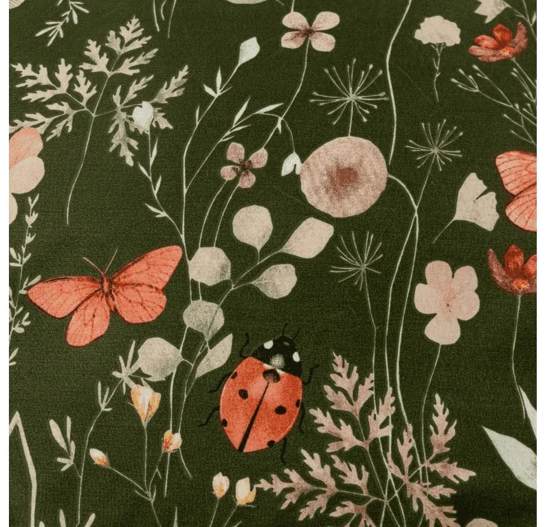 Lenjerie de pat din microfibra COLORFUL MEADOW verde inchis Dimensiune lenjerie de pat: 2 buc 70 x 90 cm | 200 x 220 cm