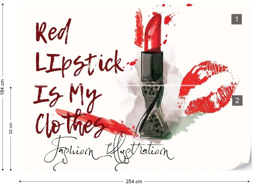 Fototapet GLIX - Lipstick + adeziv GRATUIT Tapet nețesute - 254x184 cm