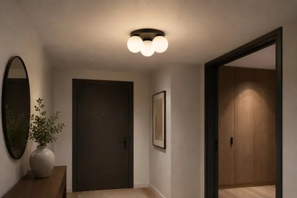 Brilagi - Plafonieră MILO 3xE27/60W/230V, diam. 35 cm, neagră