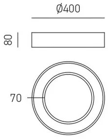 Plafoniera LED design circular FLOR 40cm alb, negru sau auriu