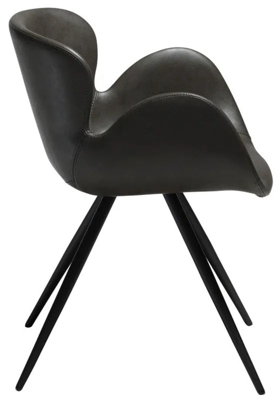 Scaun de sufragerie gri cu cotiere tapițat Gaia – DAN-FORM Denmark