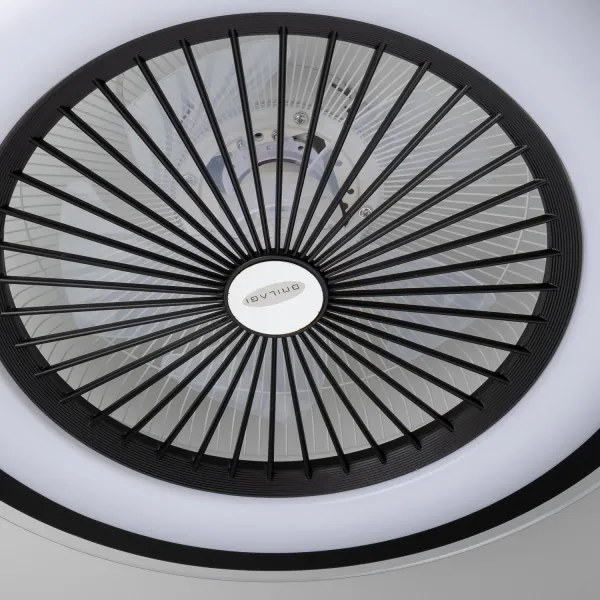 Plafonieră LED dimabilă cu ventilator Brilagi RONDA LED/48W/230V negru + telecomandă