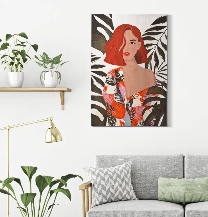 Mauro Ferretti Canvas Lady Jungle -A- 80X2,8X120 | Aosom Romania