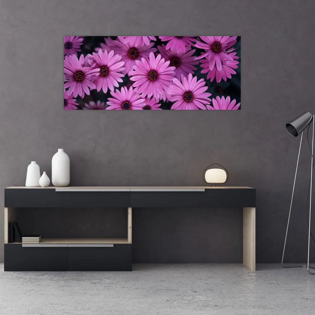 Tablou cu florile roz (120x50 cm)