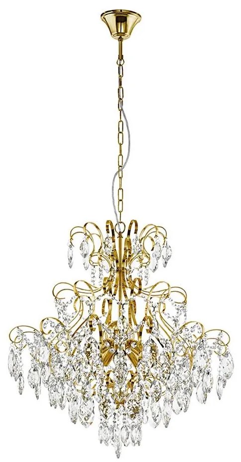 Lustră pe lanț FENOULLET 5xE14/25W/230V aurie Eglo 39605