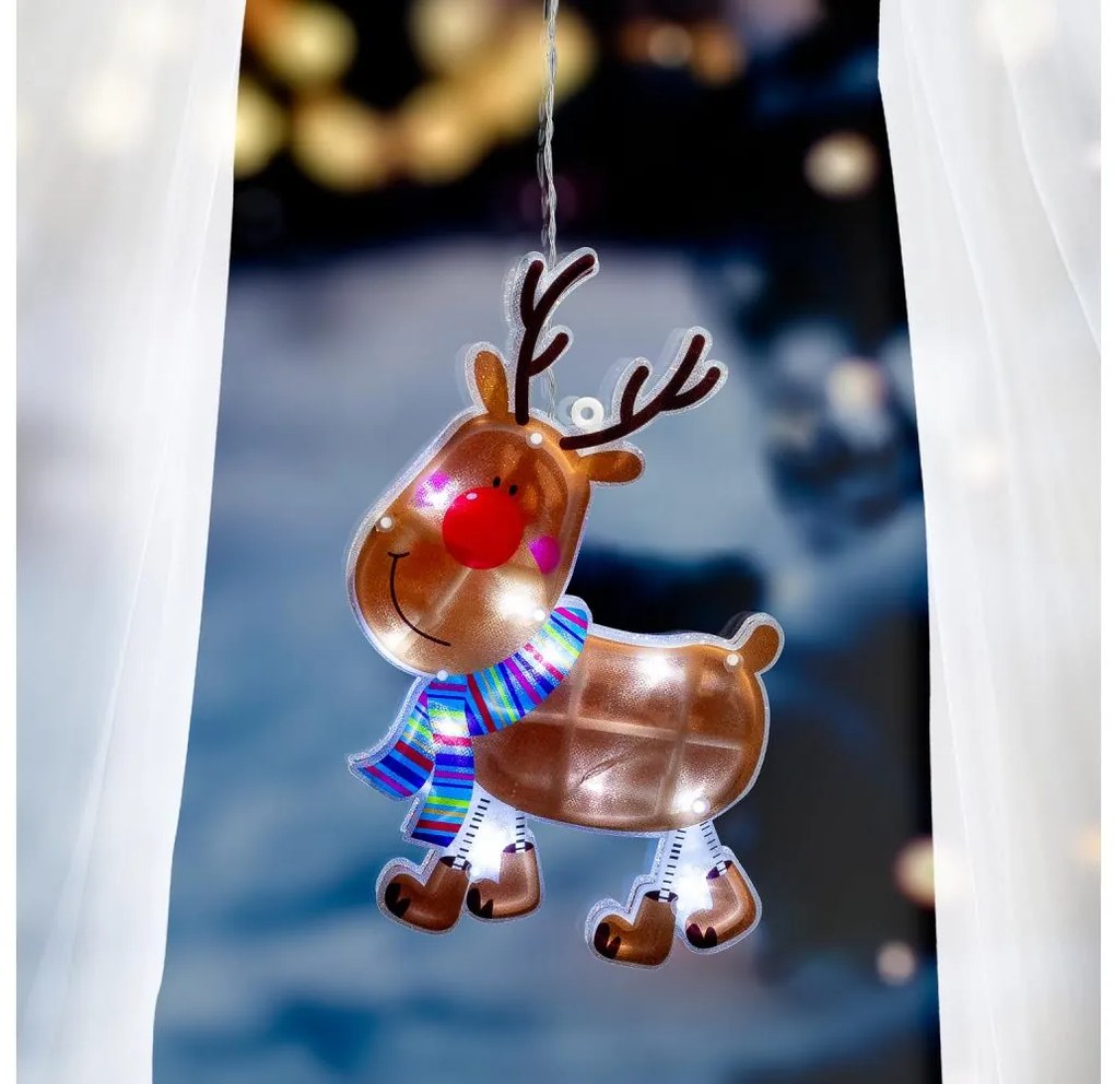 LED decoratiuni de craciun pentru geam 10xLED/3xAAA