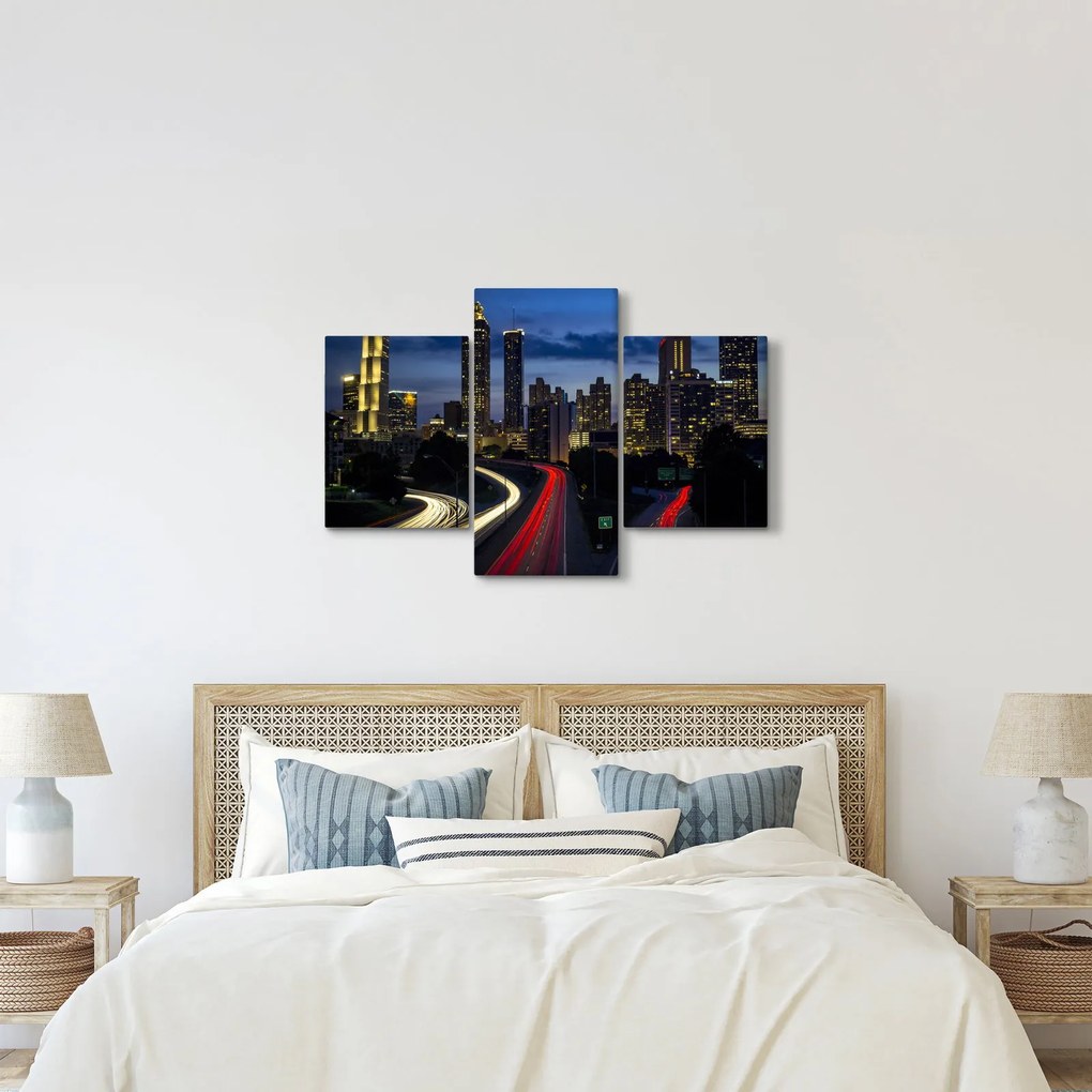 Tablou cu orașul nocturn (90x60 cm)