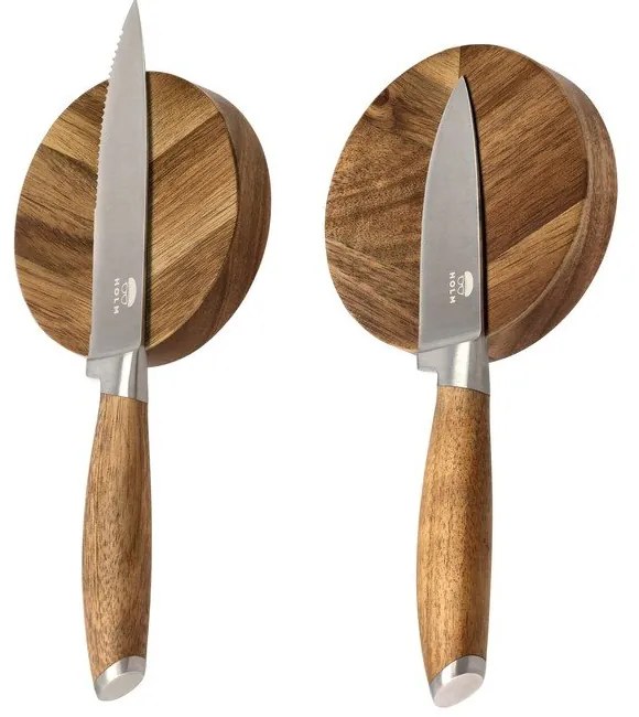 Suport magnetic pentru cuțite din lemn – Holm