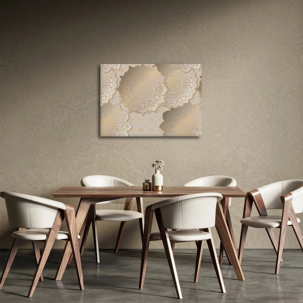 Tablou - Mandale în tonuri aurii (70x50 cm)