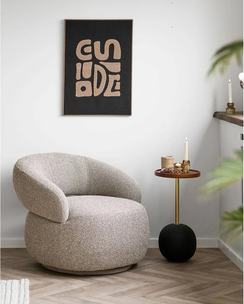 Măsuță auxiliară rotundă cu blat din lemn de mango ø 30 cm Sirone – House Nordic