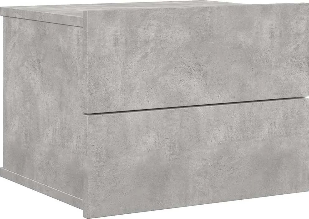 vidaXL Noptieră, gri beton, 40x30x30 cm, lemn prelucrat