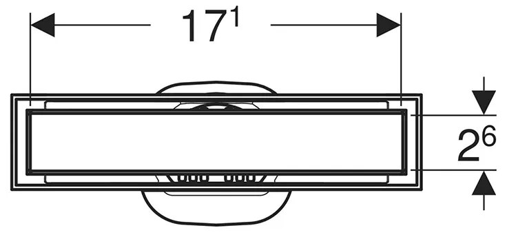 Rigolă de duș, Geberit, CleanLine, 18,8 cm, faianțabil, 154.455.00.1