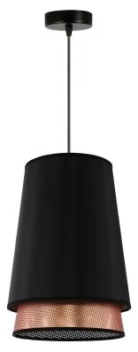 Lustră pe cablu BELL Duolla SHINY 1xE27/15W/230V d. 25 cm negru/cupru