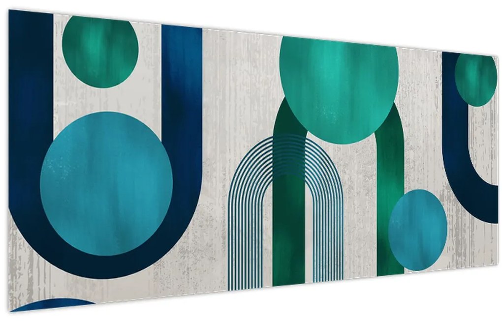 Tablou - Linii și forme circulare (120x50 cm)