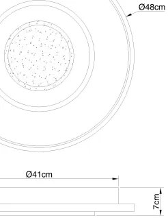 Plafonieră LED dimabilă BRIENNA LED/36W/230V Globo 48552D + telecomandă