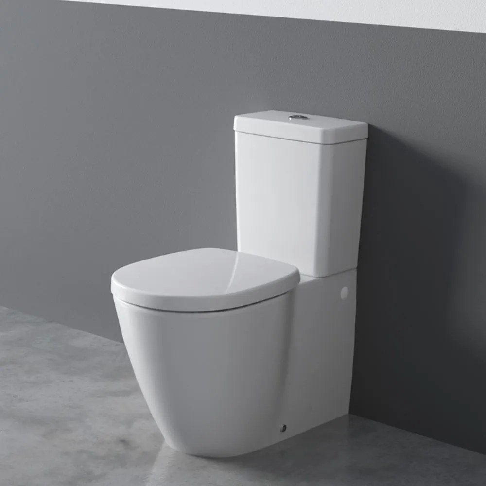 Vas wc stativ Ideal Standard Connect II AquaBlade alb lucios back to wall