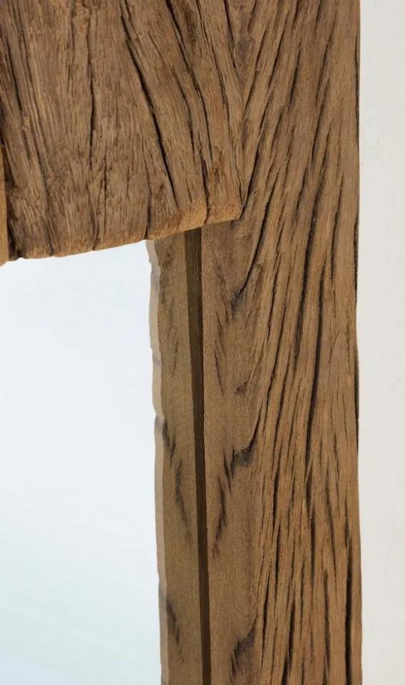 Oglinda dreptunghiulara maro din lemn reciclat, 120x25 cm, Rafter Bizzotto
