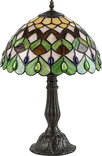 Brilagi - Lampă de masă Tiffany MARGARET, cu vitralii, 1xE27/40W/230V