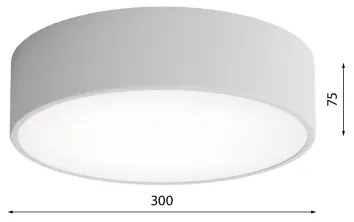 Plafonieră pentru baie CLEO 2xE27/24W/230V d. 30 cm gri IP54