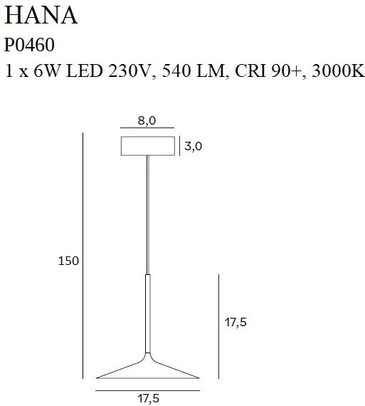 Pendul LED design modern HANA auriu