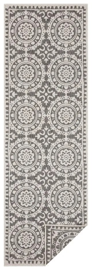 Covor adecvat pentru exterior NORTHRUGS Jardin, 80 x 350 cm, gri-crem