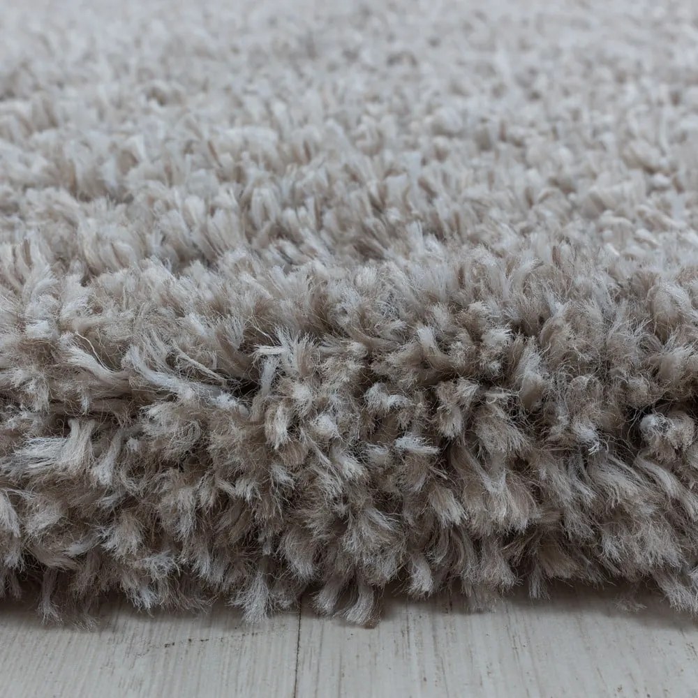 Covor maro deschis rotund ø 200 cm Fluffy – Ayyildiz Carpets