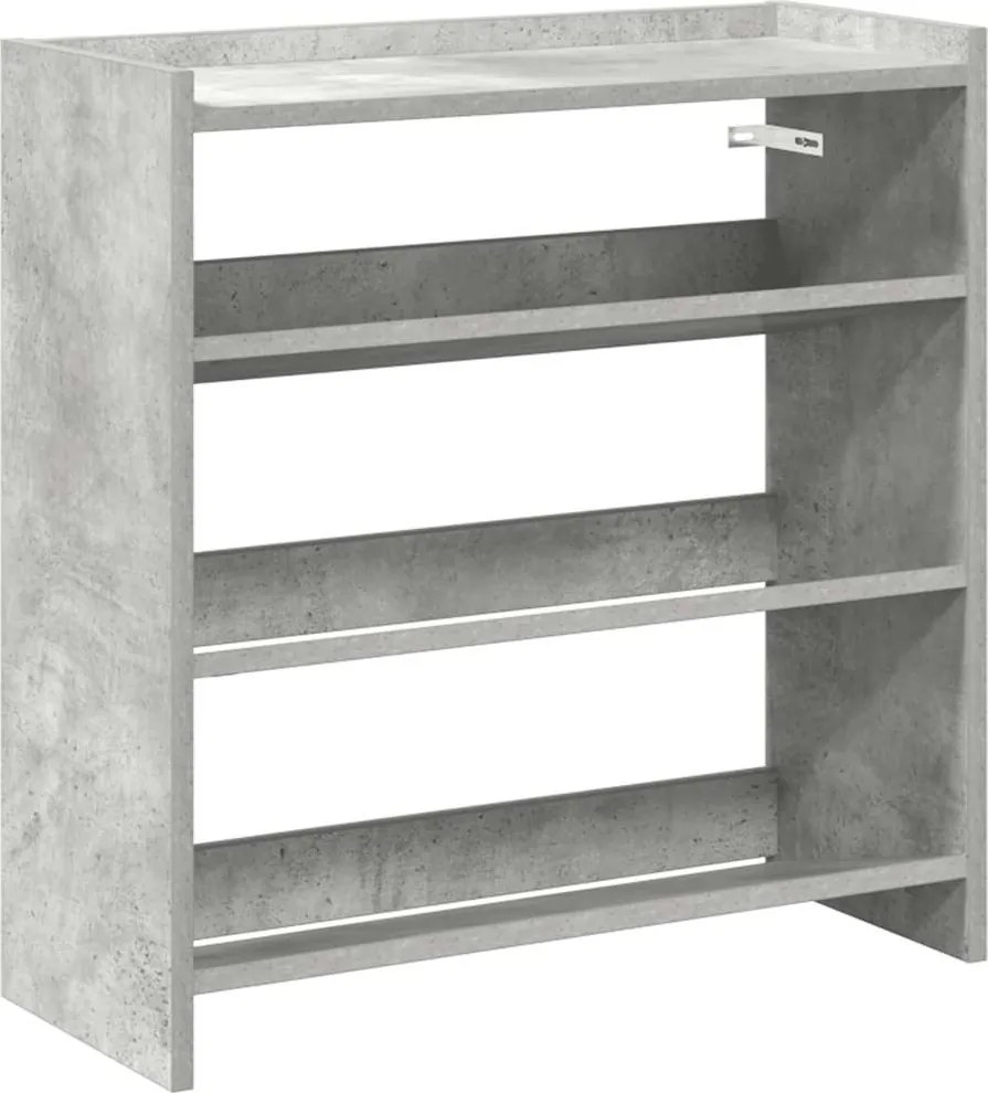 vidaXL Pantofar, gri beton, 60x25x62 cm, lemn prelucrat