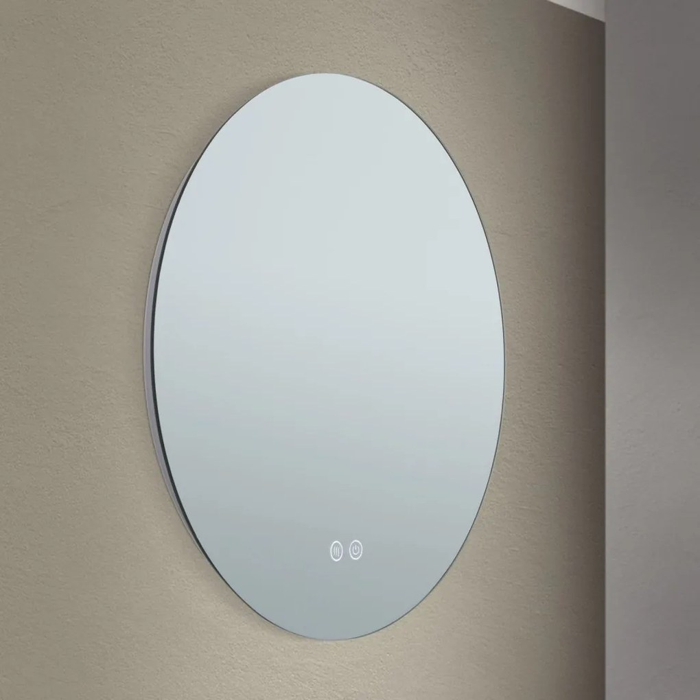 Oglinda baie cu iluminat LED dimabil IP44 FOCUS D-45cm