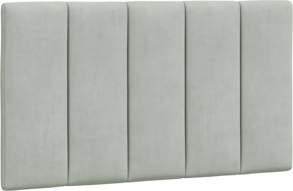 vidaXL Pernă tăblie de pat, Hanko, gri deschis, 90 cm, catifea