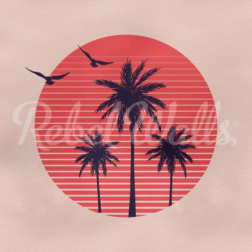 Tapet Palms Soft Pink, Rebel Walls