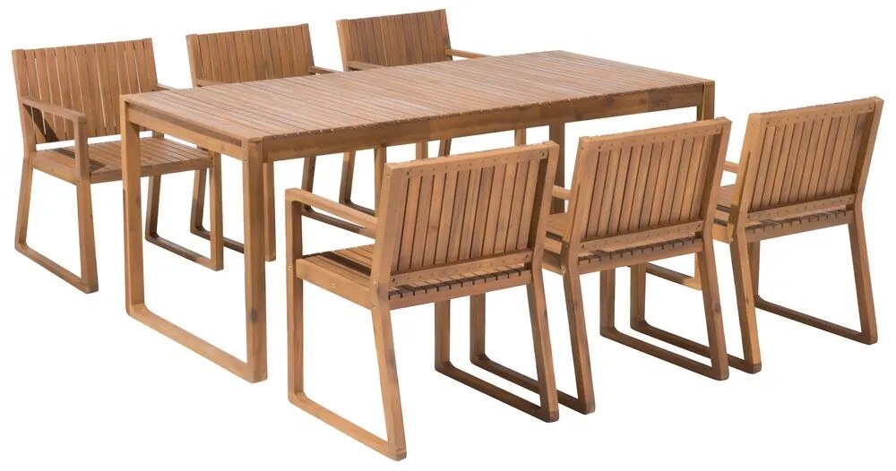 Set mobilier de grădină Saffiya (lemn deschis) . 1075795