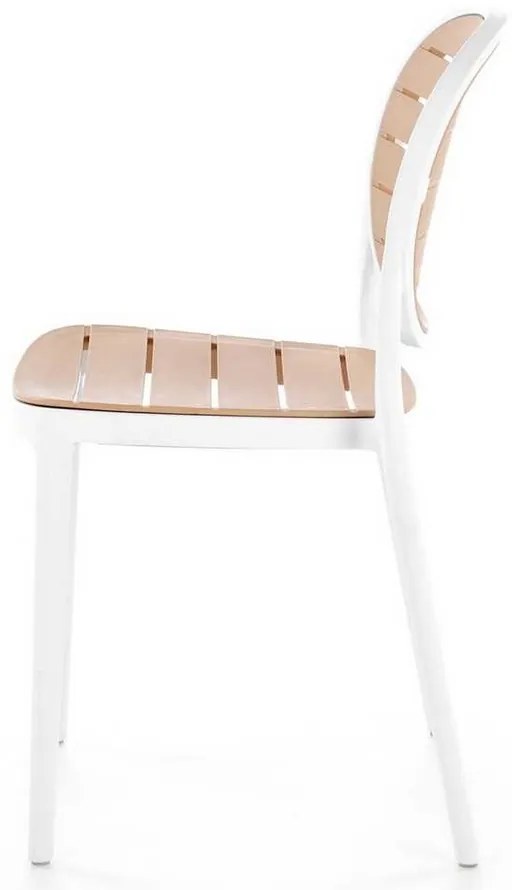 Scaun de bucătărie Josie, maro / alb