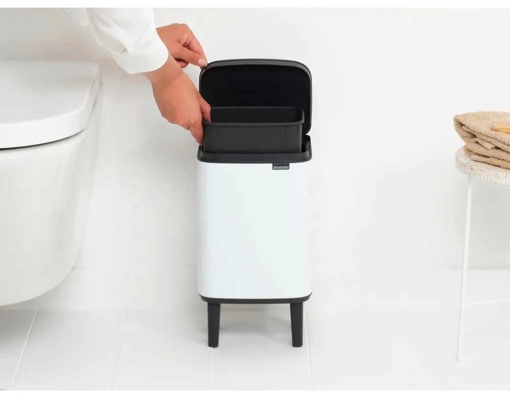 Coș de gunoi alb din oțel 4 l Bo Hi – Brabantia