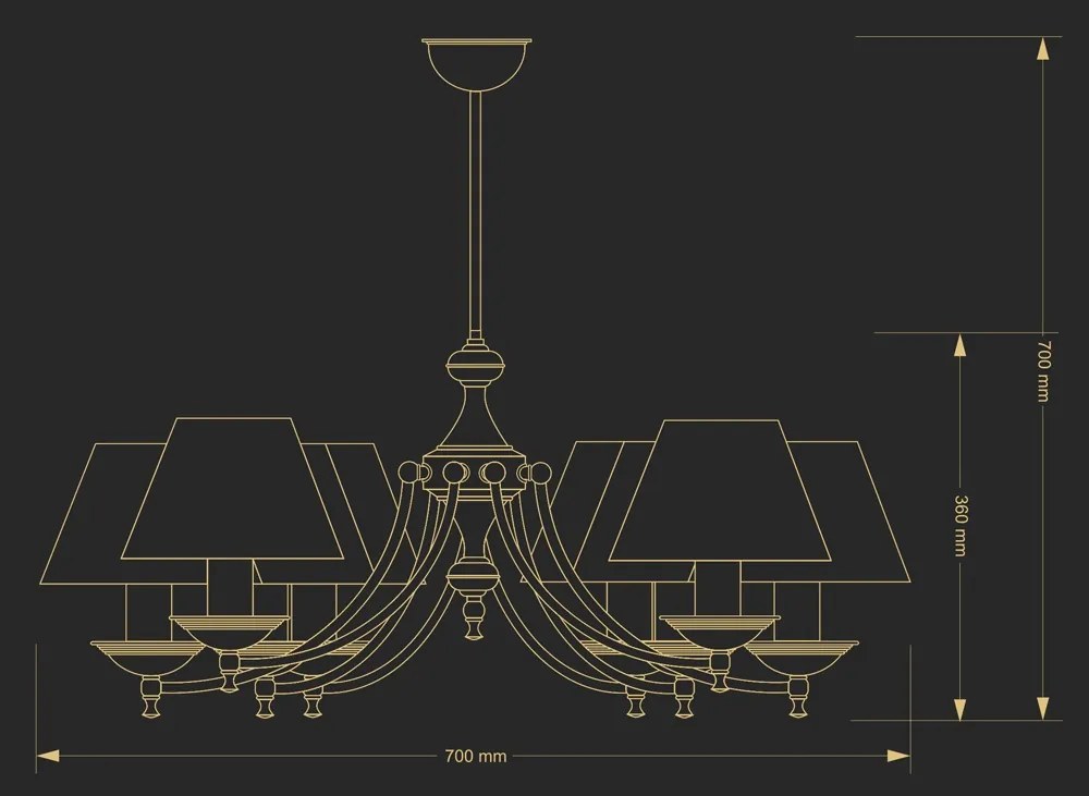 Candelabru 8 brate elegant, Cristal Scholer San Marino