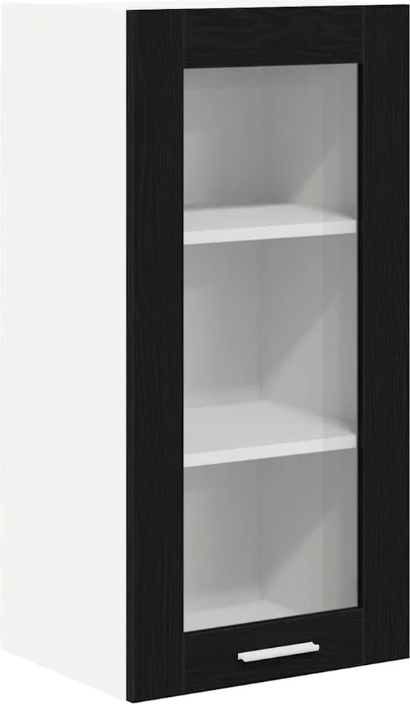 vidaXL Dulap suspendat Stejar Negru 40 x 31 x 80 cm Lemn compozit