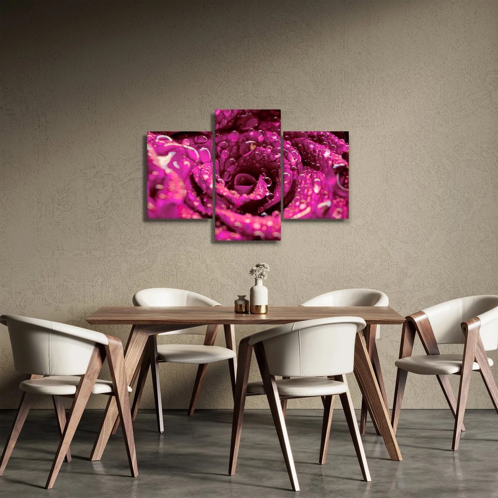 Tabloul cu floarea trandafirului roz (90x60 cm)