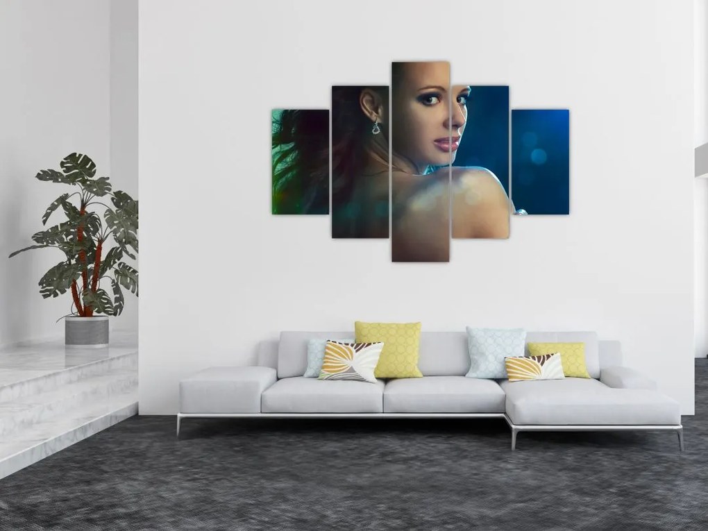 Tablou - Privirea unei femei tinere (150x105 cm)