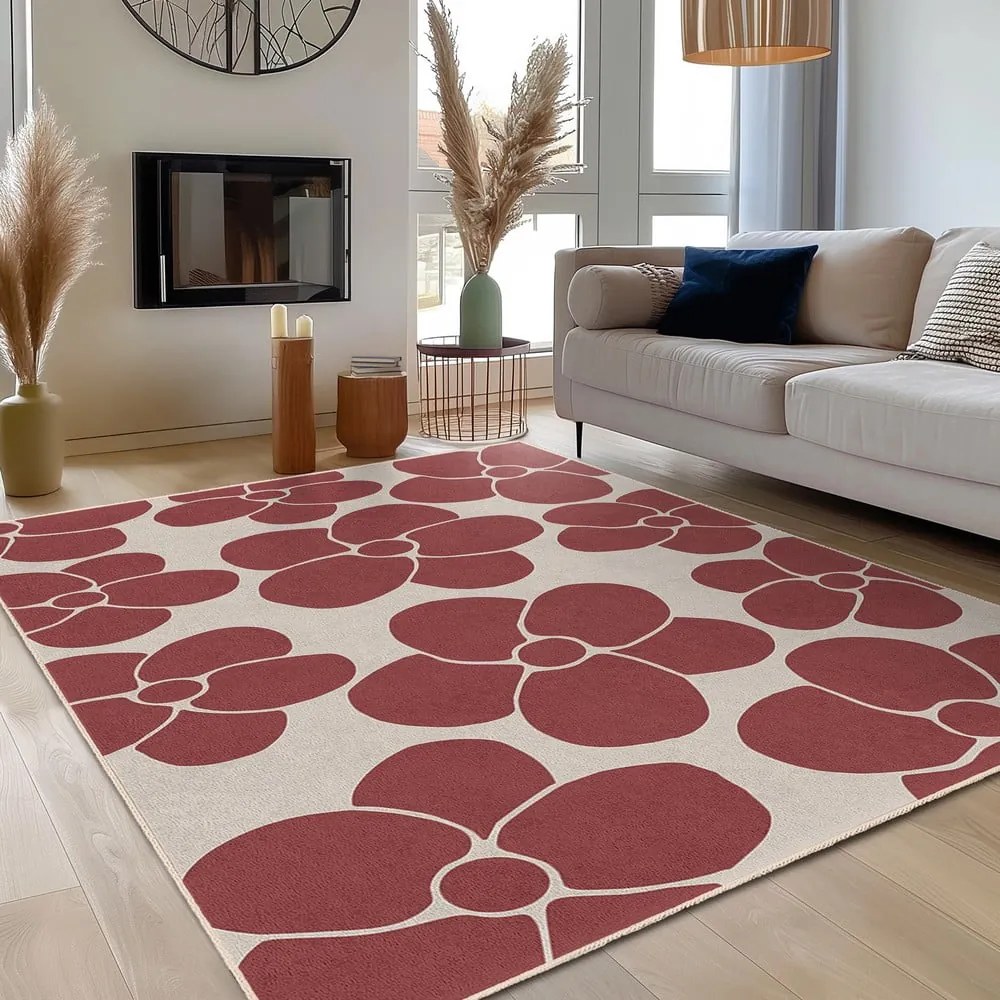 Covor tip traversă roșu lavabil 60x230 cm Red Meadow – Mila Home