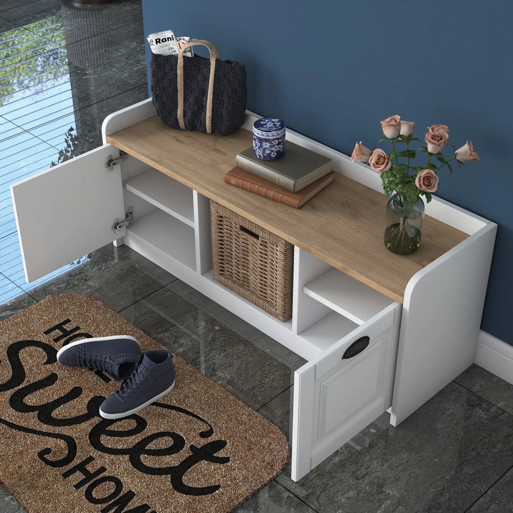 Comodă pentru pantofi P2 - 1808 - Walnut